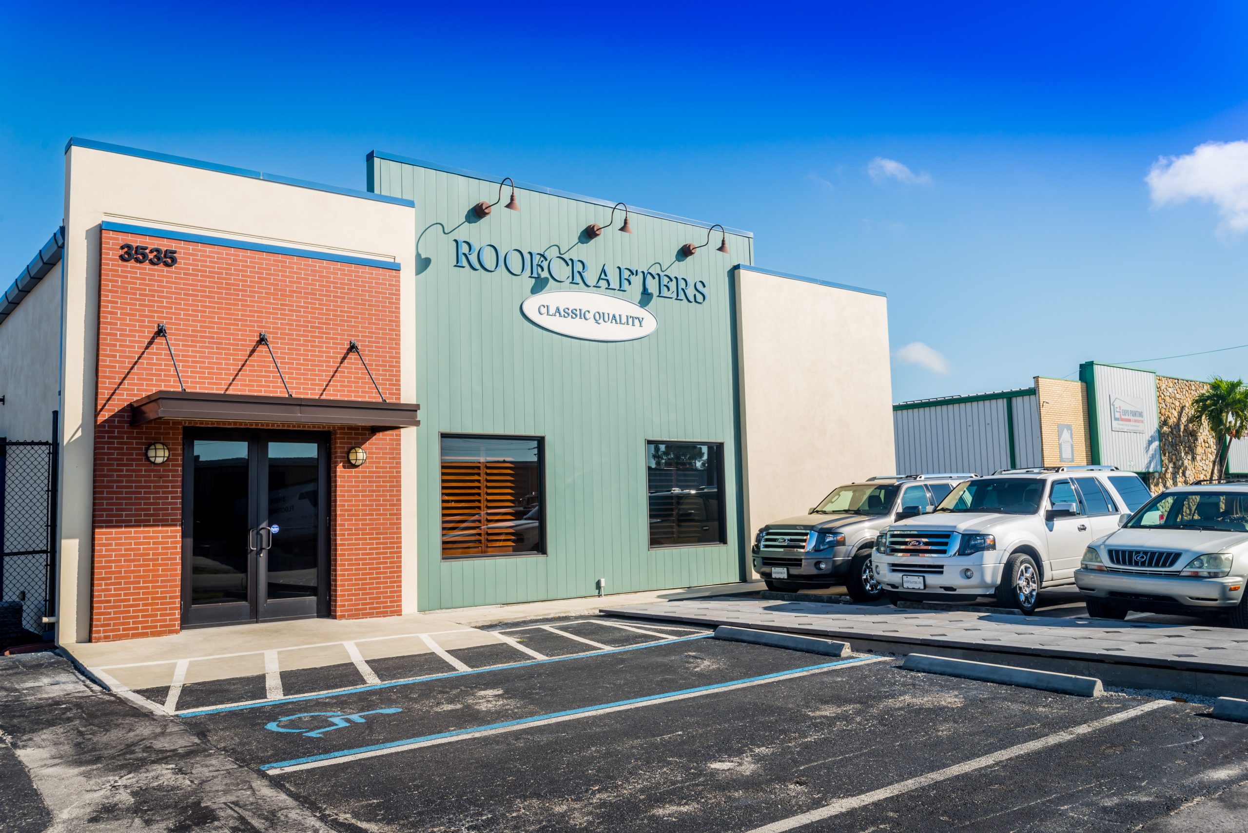 Outside View of Roofcrafters Inc. Office